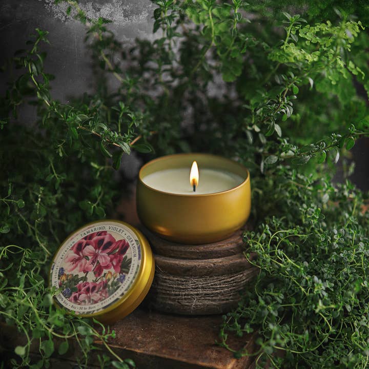 L'apothicaire Botanica Candle {50hrs}  Tamarind, Violet + Geranium