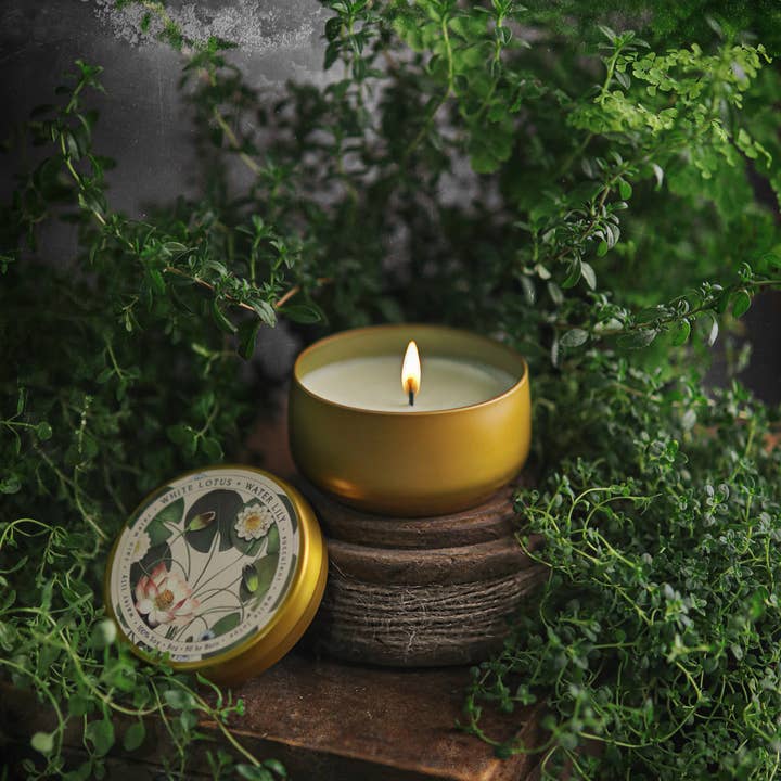 L'apothicaire Botanica Candle {50hrs}  White Lotus + Water Lily