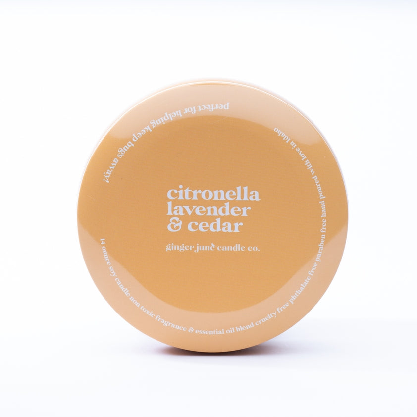 Ginger June 14oz Non-Toxic Soy Candle Tin