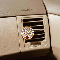 Mimi & August Car Diffuser | Gold Enamel | Signature Floral Design