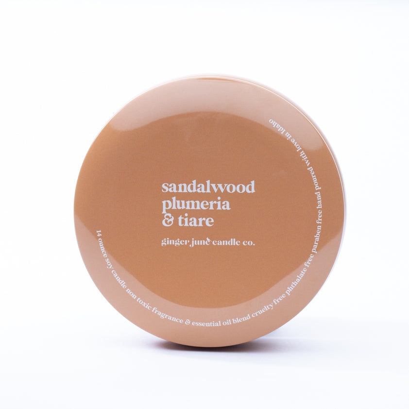 Ginger June 14oz Non-Toxic Soy Candle Tin