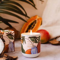 Mimi & August Eco Soy Wax Candle {50hr} in Reusable Ceramic Jar: Coco Mango