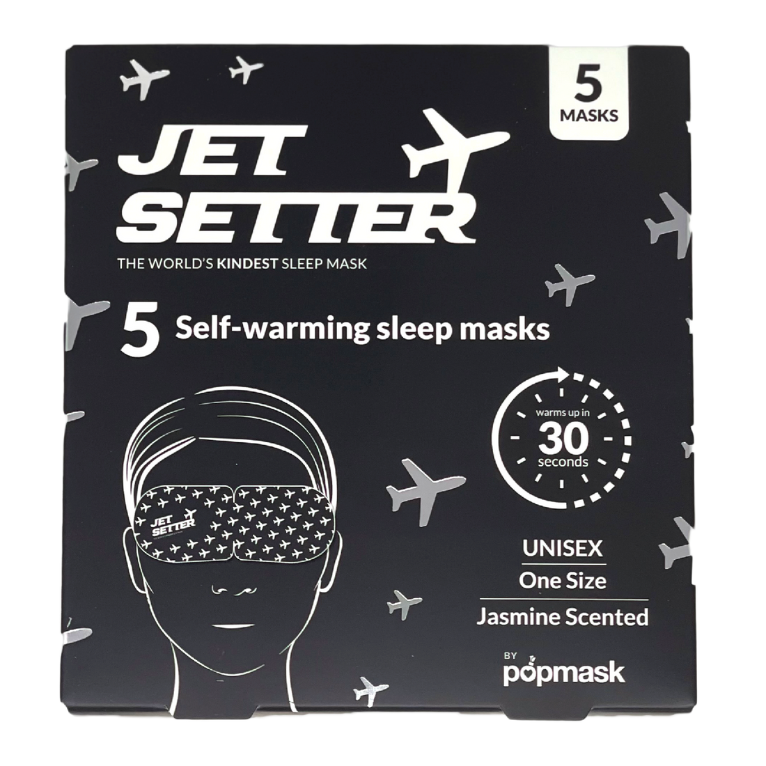 Popmask Jet Setter Jasmine-Scented Self-Warming Eye Mask