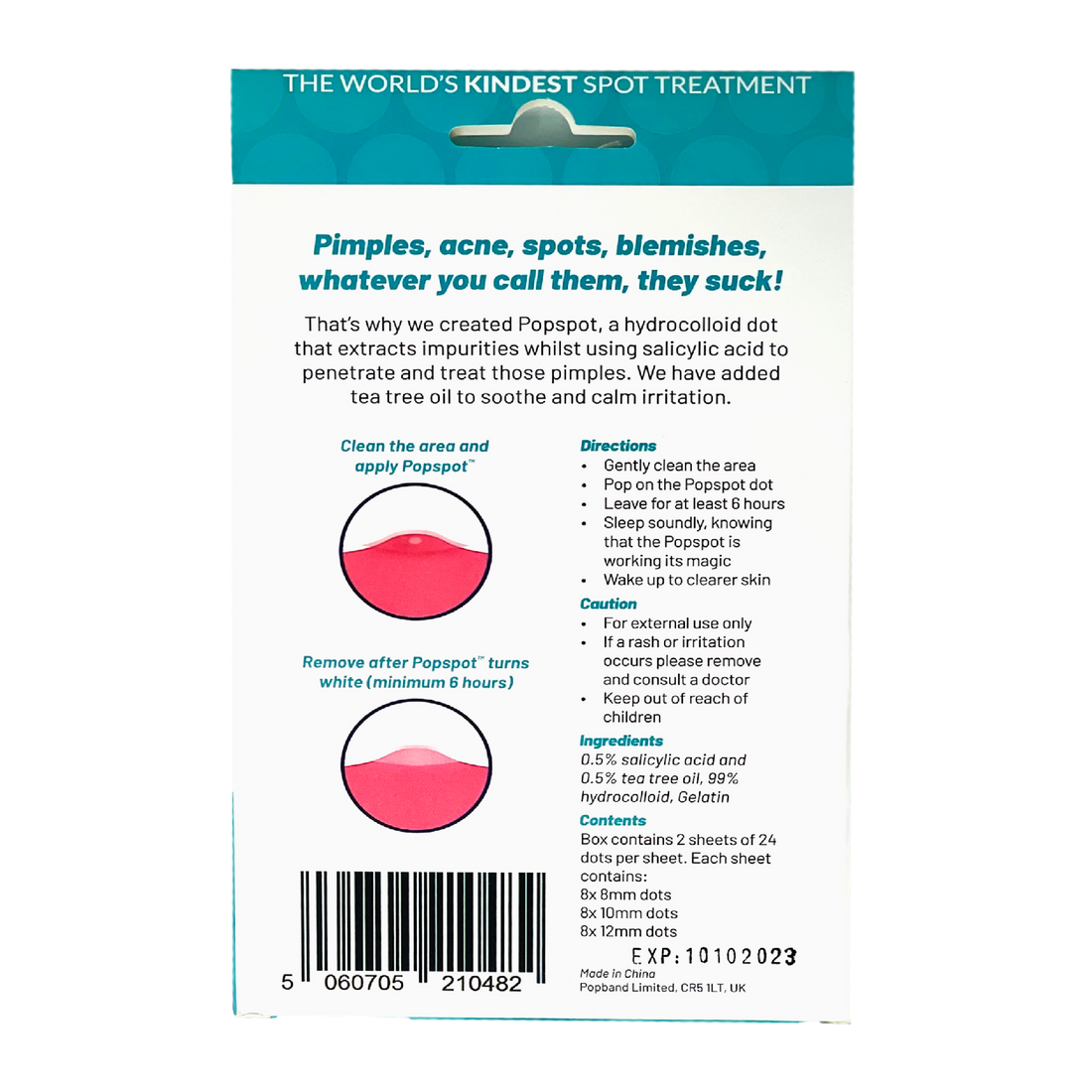 Popspot Overnight Hydrocolloid Acne Busting Dots (48 dots)
