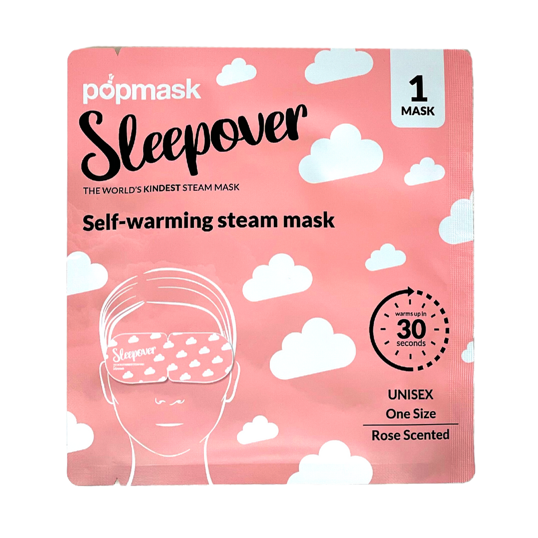 Popmask Sleepover Rose-Scented Self-Warming Eye Mask