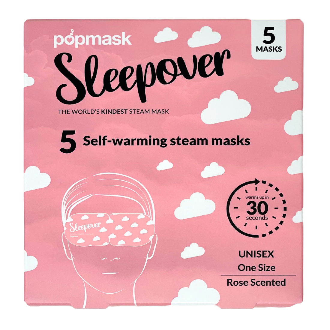 Popmask Sleepover Rose-Scented Self-Warming Eye Mask