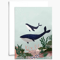 Mimi & August Premium Greeting Card: Whales