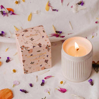 Mimi & August Eco Soy Wax Candle {50hr} in Reusable Ceramic Jar: Confetti
