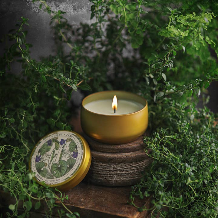 L'apothicaire Botanica Candle {50hrs}  Wild Violet + Fennel