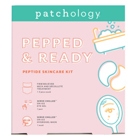 Patchology Kit: Pepped & Ready 3pc Peptide Skincare Set