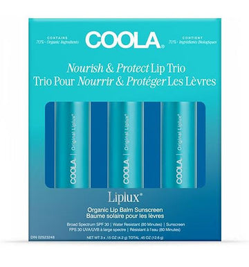 COOLA Classic Liplux® Organic Lip Balm Sunscreen SPF 30 Trio