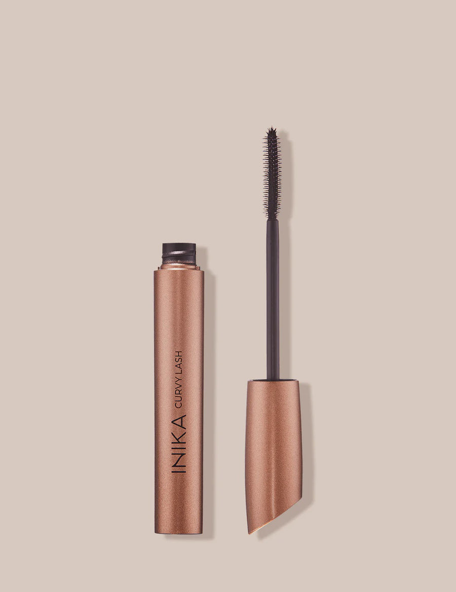 Exclusive LUX Duo: Inika Curvy Lash Mascara + Inika Eye Shadow Quad (Neutral Tones)