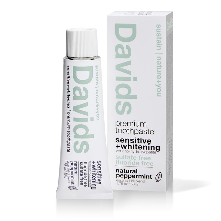 Davids Naturals Nano-Hydroxyapatite Premium Toothpaste | Sensitive + Whitening