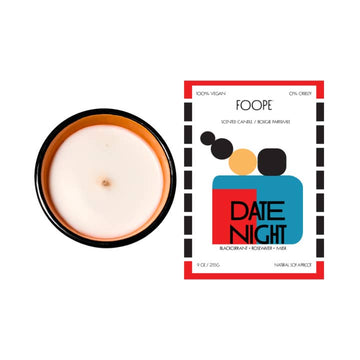 FOOPE Graphic Small Batch Apricot Soy Wax Candle: Date Night {60hr}