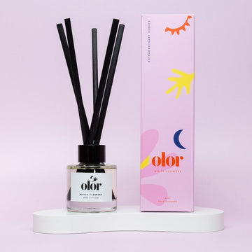 OLOR Exceptional Mini Reed Diffuser| White Flowers