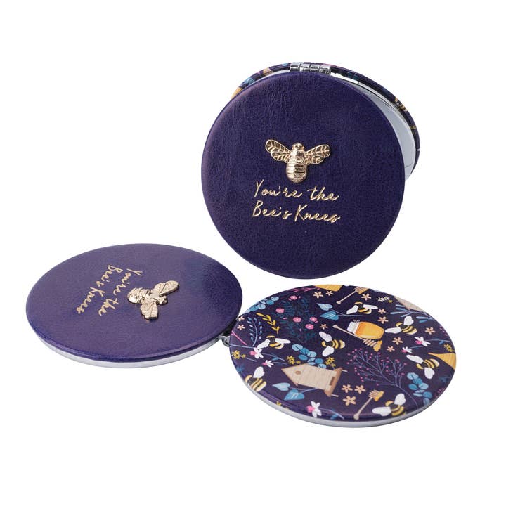 Adorable Compact Mirror: Bee's Knees (purple)