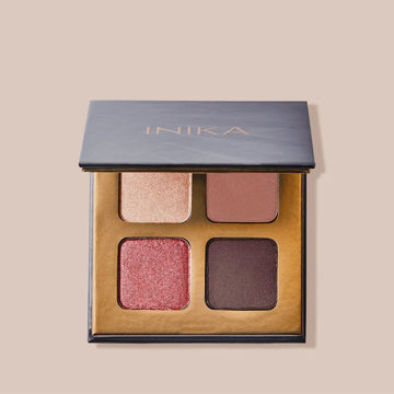 Exclusive LUX Duo: Inika Eye Shadow Quad  +  Girlactik Matte Lip Paint (Cool Tones)