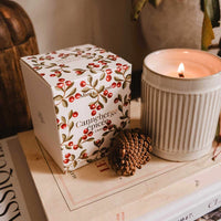 Mimi & August Eco Soy Wax Candle {50hr} in Reusable Ceramic Jar: Spiced Cranberry