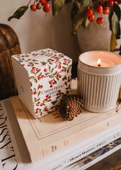 Mimi & August Eco Soy Wax Candle {50hr} in Reusable Ceramic Jar: Spiced Cranberry