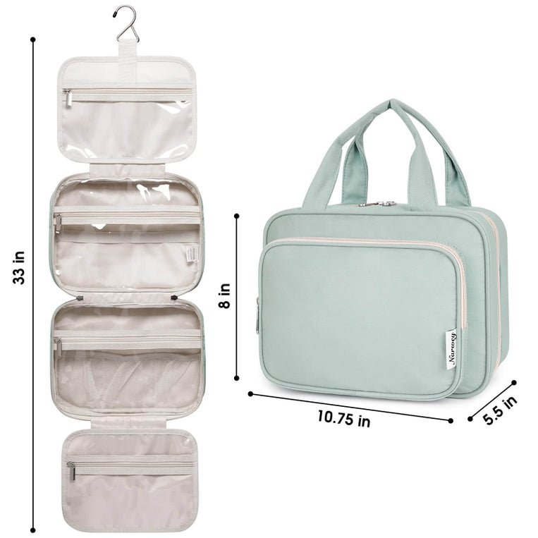 Wandf Hanging Travel Toilery Makeup Bag | Four Fold-out Compartments