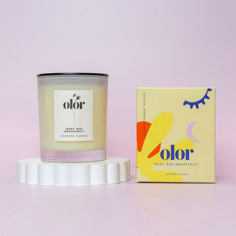 OLOR Exceptional Boxed Candle {40hr} Ruby Grapefruit