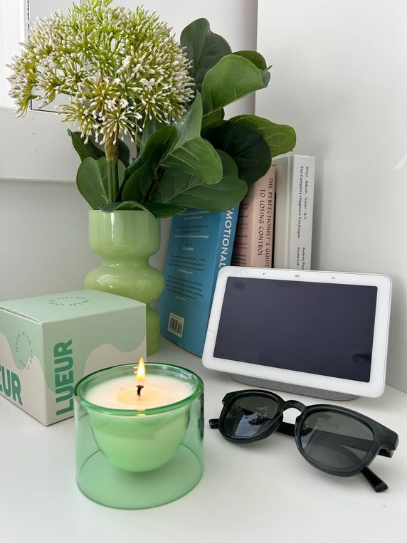 LUEUR Non-Toxic Soy Wax Candle {24hr} Lime and Shine