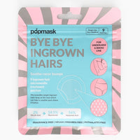Popmask Bye Bye Ingrown Hairs packaging on a white background