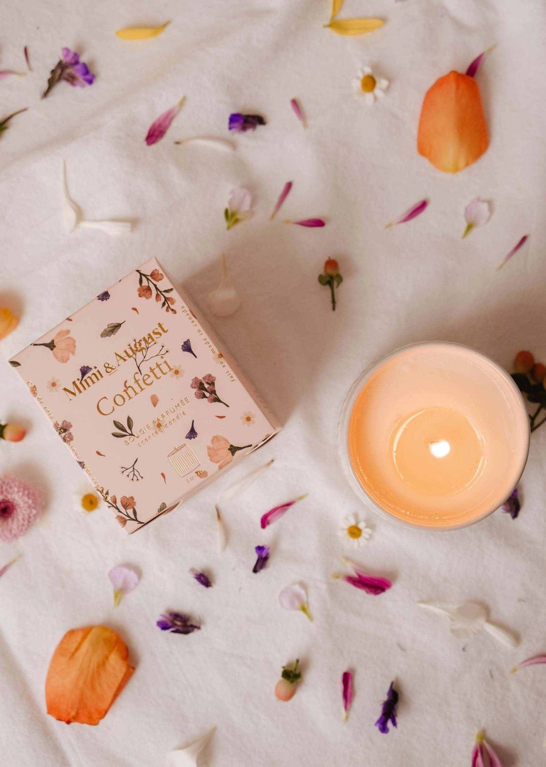 Mimi & August Eco Soy Wax Candle {50hr} in Reusable Ceramic Jar: Confetti