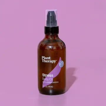 Plant Therapy Stress Body Oil with Ashwagandha (4oz)