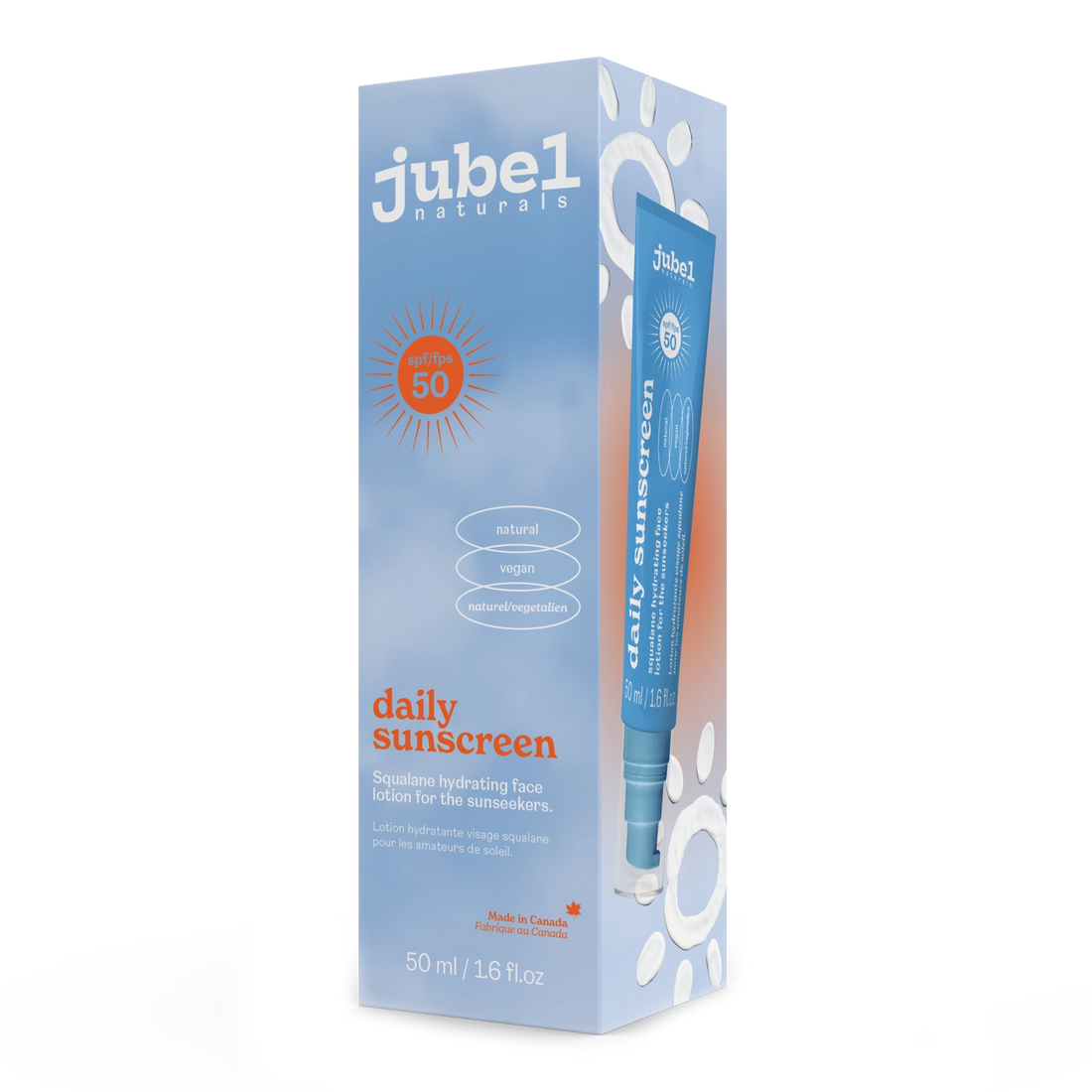 Jubel Naturals Hydrating { SPF 50 } Hydrating Sunscreen with Squalane