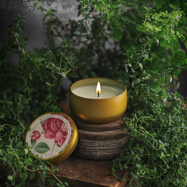 L'apothicaire Botanica Candle {50hrs}  Wild Rose + Peony