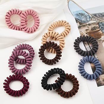 GENTLE, NO-CREASE HAIR COIL PONY TAIL HOLDER, ASSORTED COLOURS
