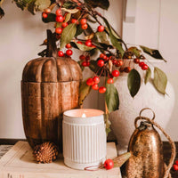 Mimi & August Eco Soy Wax Candle {50hr} in Reusable Ceramic Jar: Spiced Cranberry