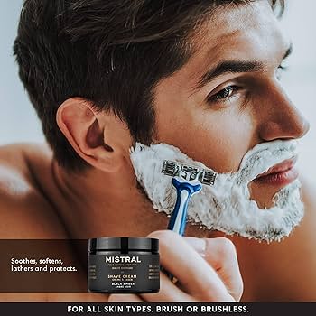 Mistral Men's Collection Luxurious Shave Cream Tub
