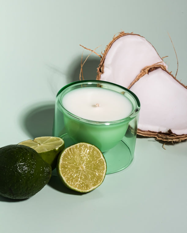 LUEUR Non-Toxic Soy Wax Candle {24hr} Lime and Shine