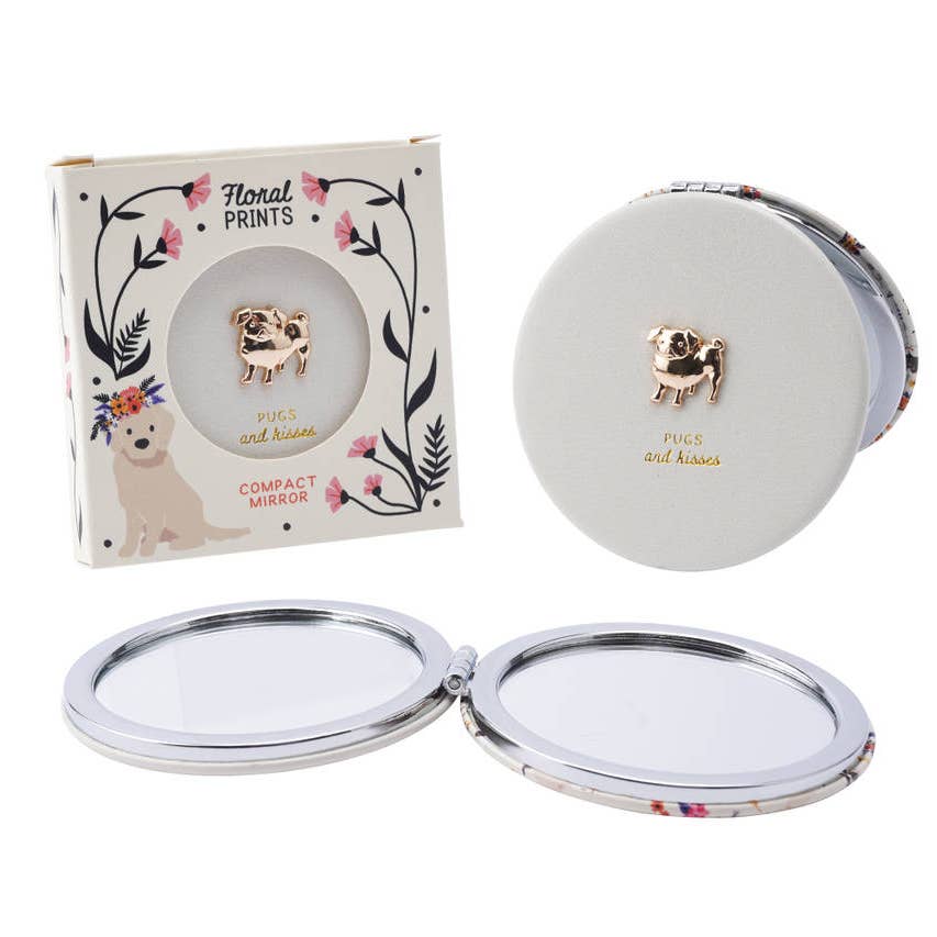 Pugs and Kisses Compact Mirror