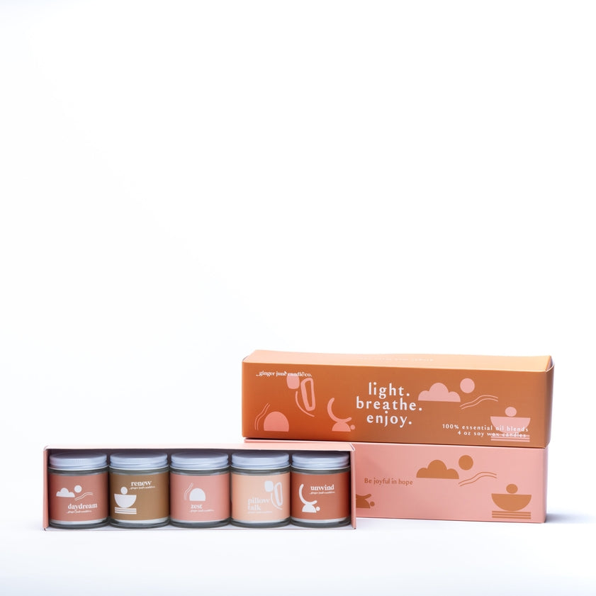 Ginger June Candle Co. Light, Breathe, Enjoy 4oz Jar