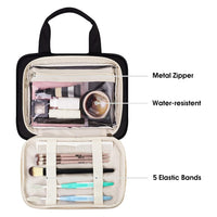 Wandf Zipped Toilery Makeup Bag | Exterior Pocket | Multi Inner Pouch