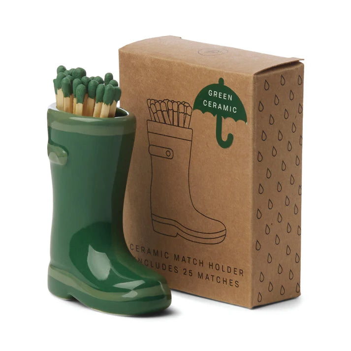 Paddywax Wellington Rain Boot Match Holder 25ct