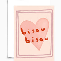 Mimi & August Premium Greeting Card: Bisou Bisou