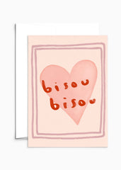 Mimi & August Premium Greeting Card: Bisou Bisou