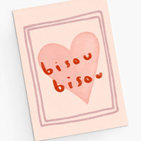 Mimi & August Premium Greeting Card: Bisou Bisou