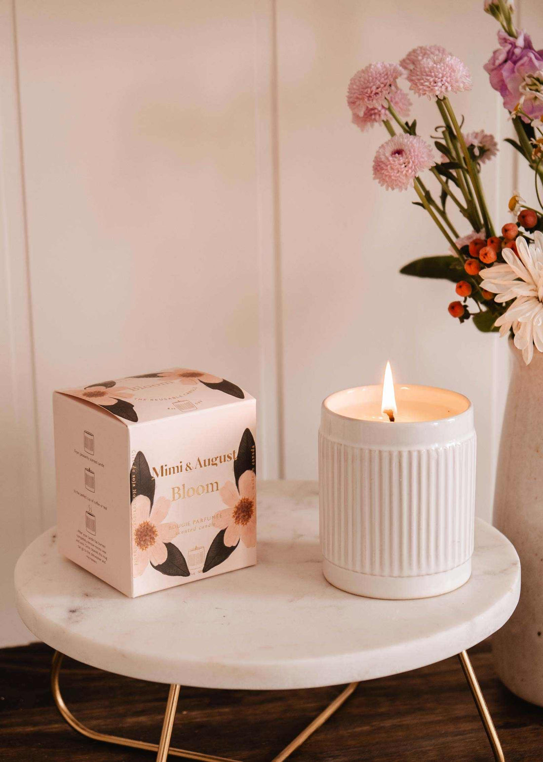Mimi & August Eco Soy Wax Candle {50hr} in Reusable Ceramic Jar: Bloom