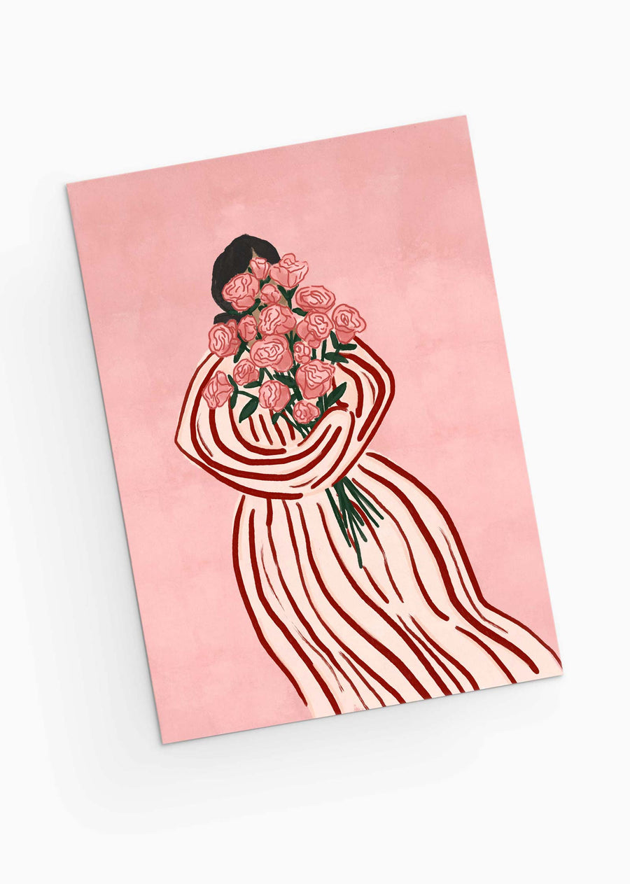 Mimi & August Premium Greeting Card: Bouquet of Roses