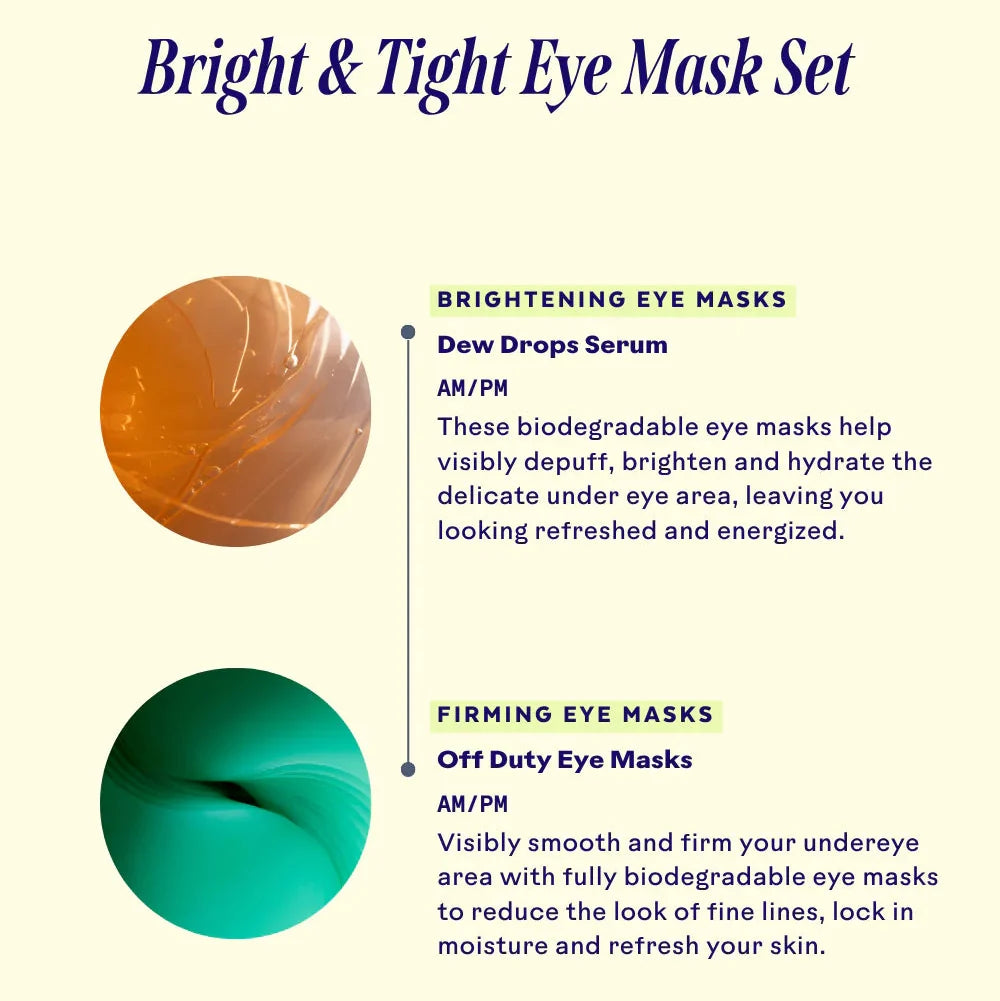 Bright & Tight Biodegradable Eye Mask Quartet | 4 pairs