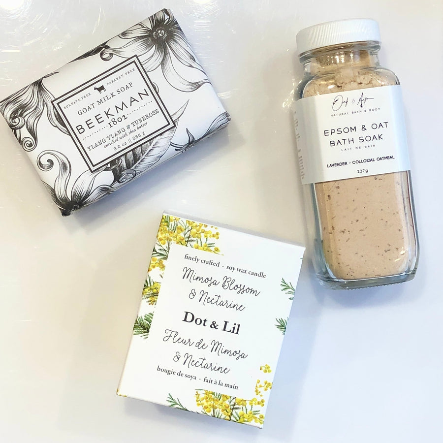 February in Florals Bath Indulgence Gift Set: Mimosa