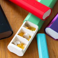 Topoco Art Secure + Pretty 7 Day Pill Organizer Case | 7.7" Large | Aqua