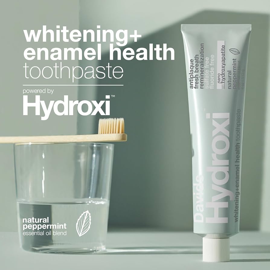 Davids HYDROXI Nano-Hydroxyapatite Premium Toothpaste | Whitening + Enamel