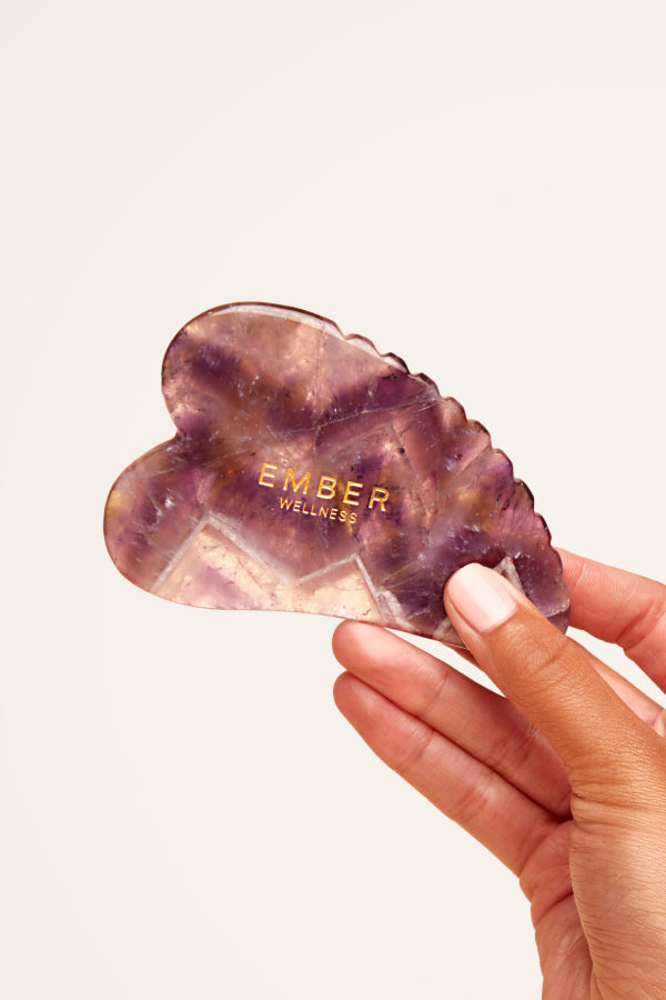 Ember Wellness Amethyst Heart Gua Sha