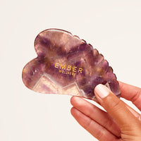 Ember Wellness Amethyst Heart Gua Sha